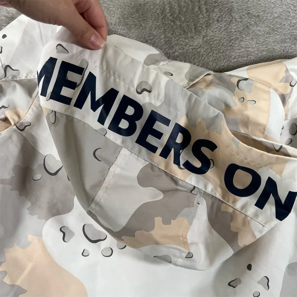 Members Only Sport Jacket Mens Small Multi Camo Hooded Windbreaker‎